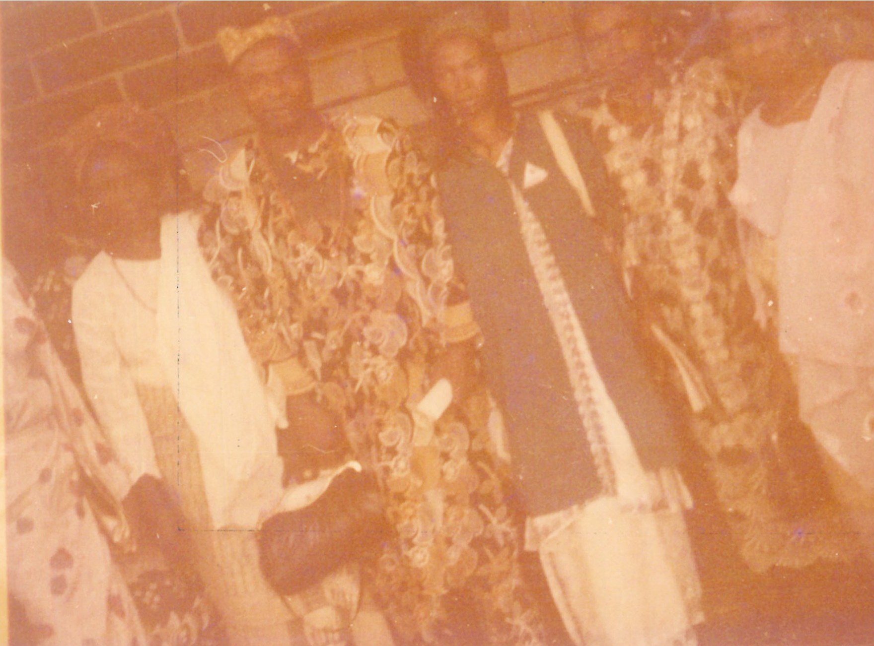Mummy with her dad and relatives at her matriculation ceremony at Adeyemi College of Education, Ondo