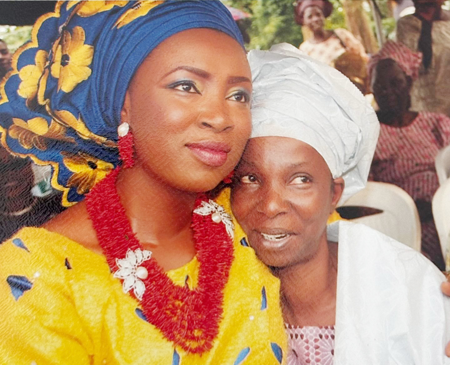 Mummy with her husband at her daughter's engagement ceremony