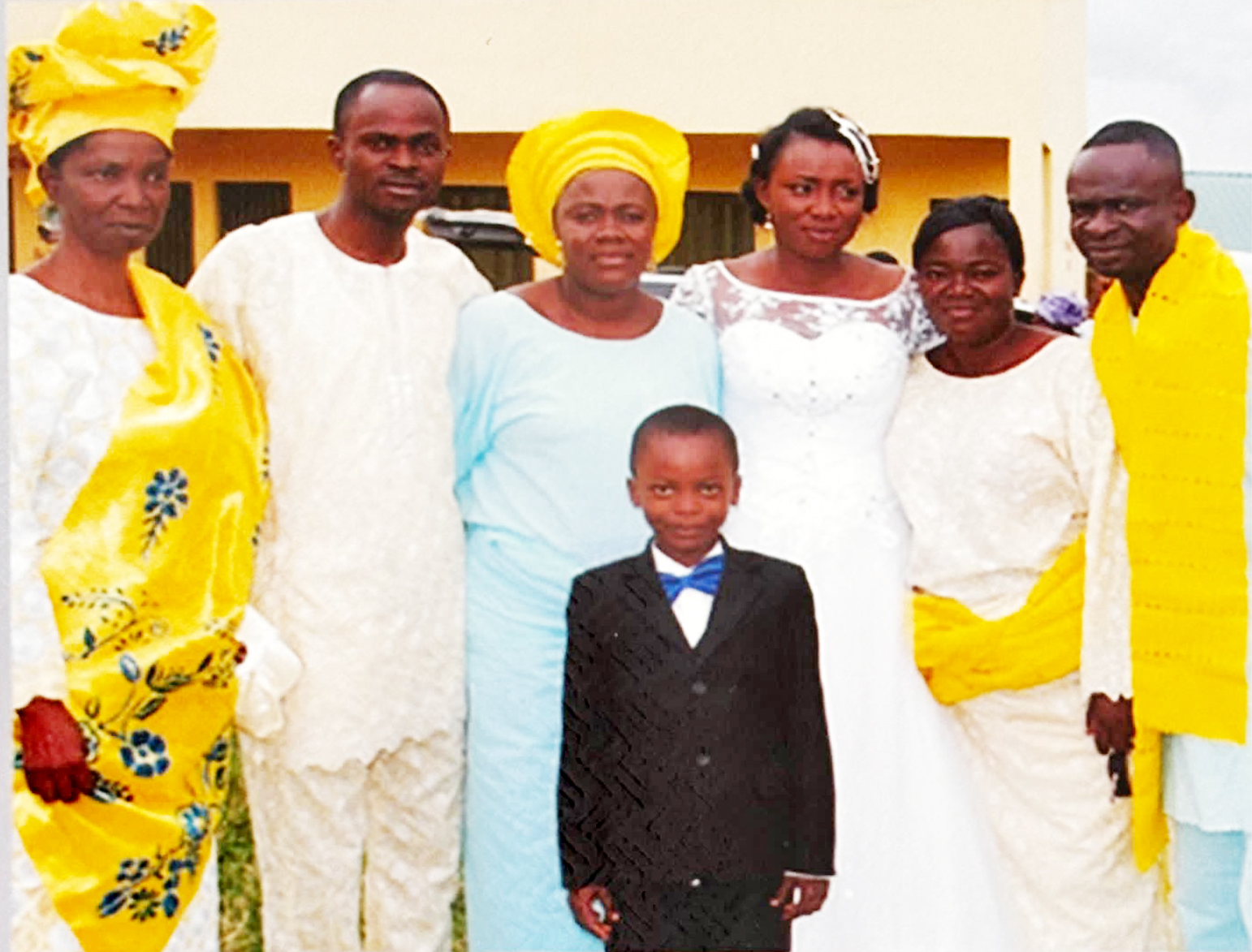 Mummy with her family at her daughter's wedding ceremony