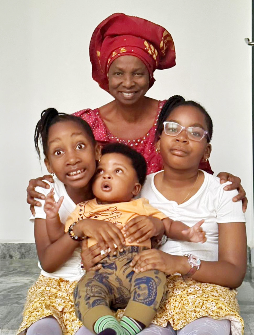 Mummy with some of her grandchildren